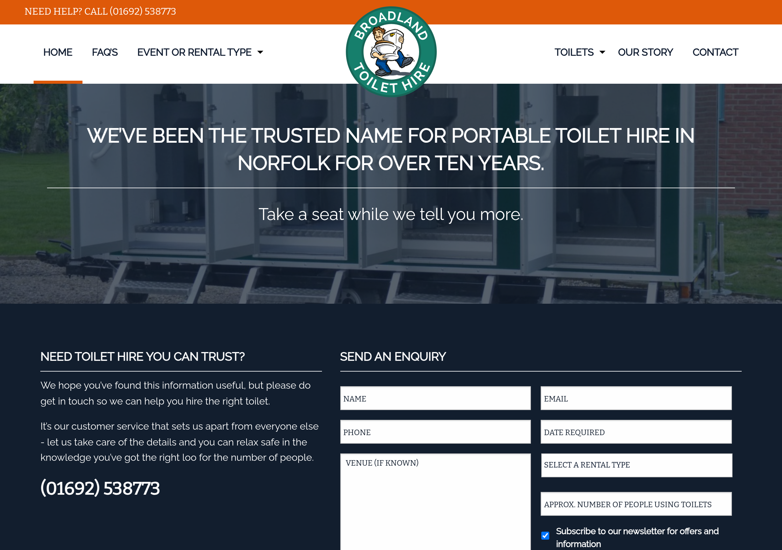 Broadland Toilet Hire Logo