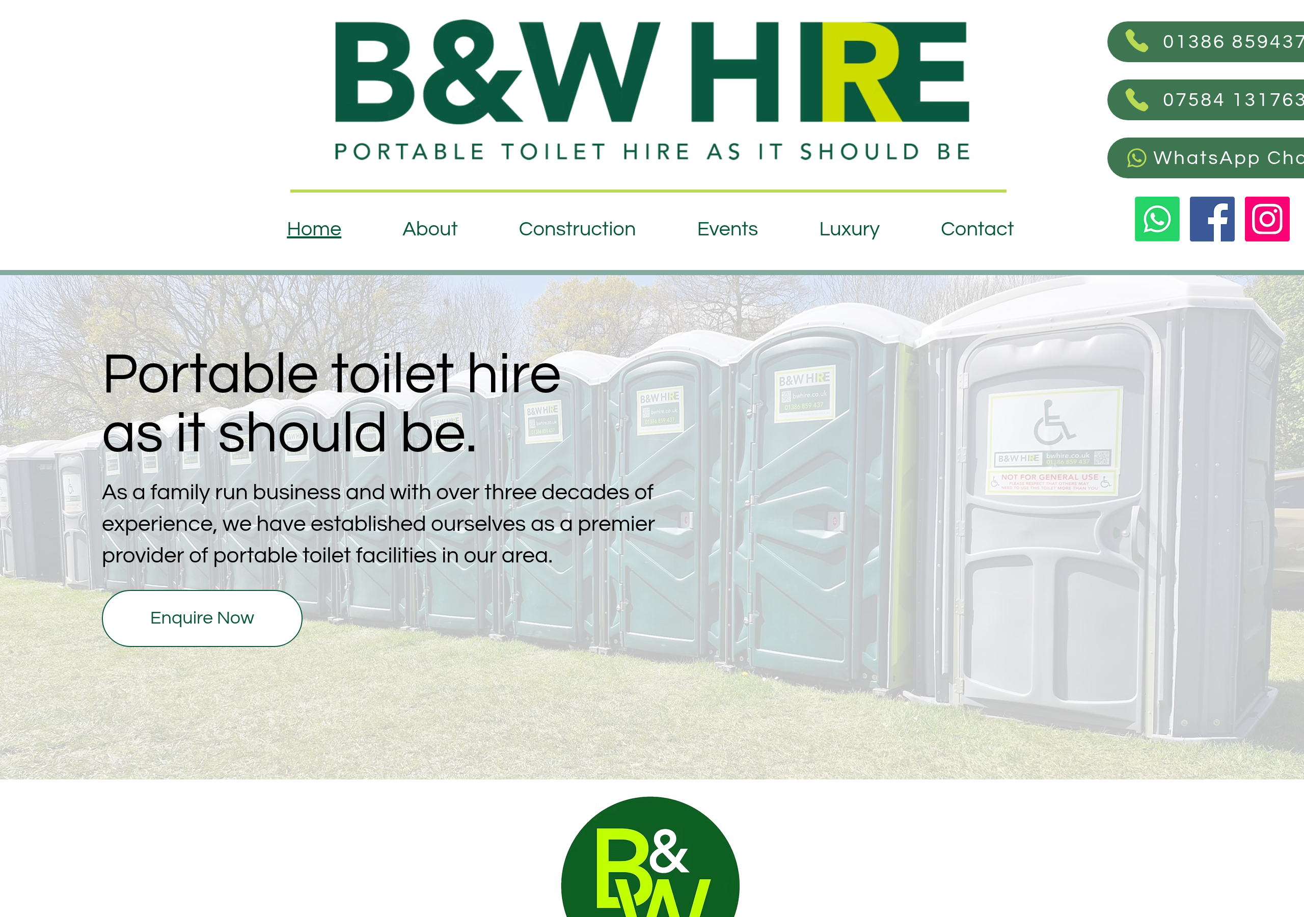 B&W Hire Logo