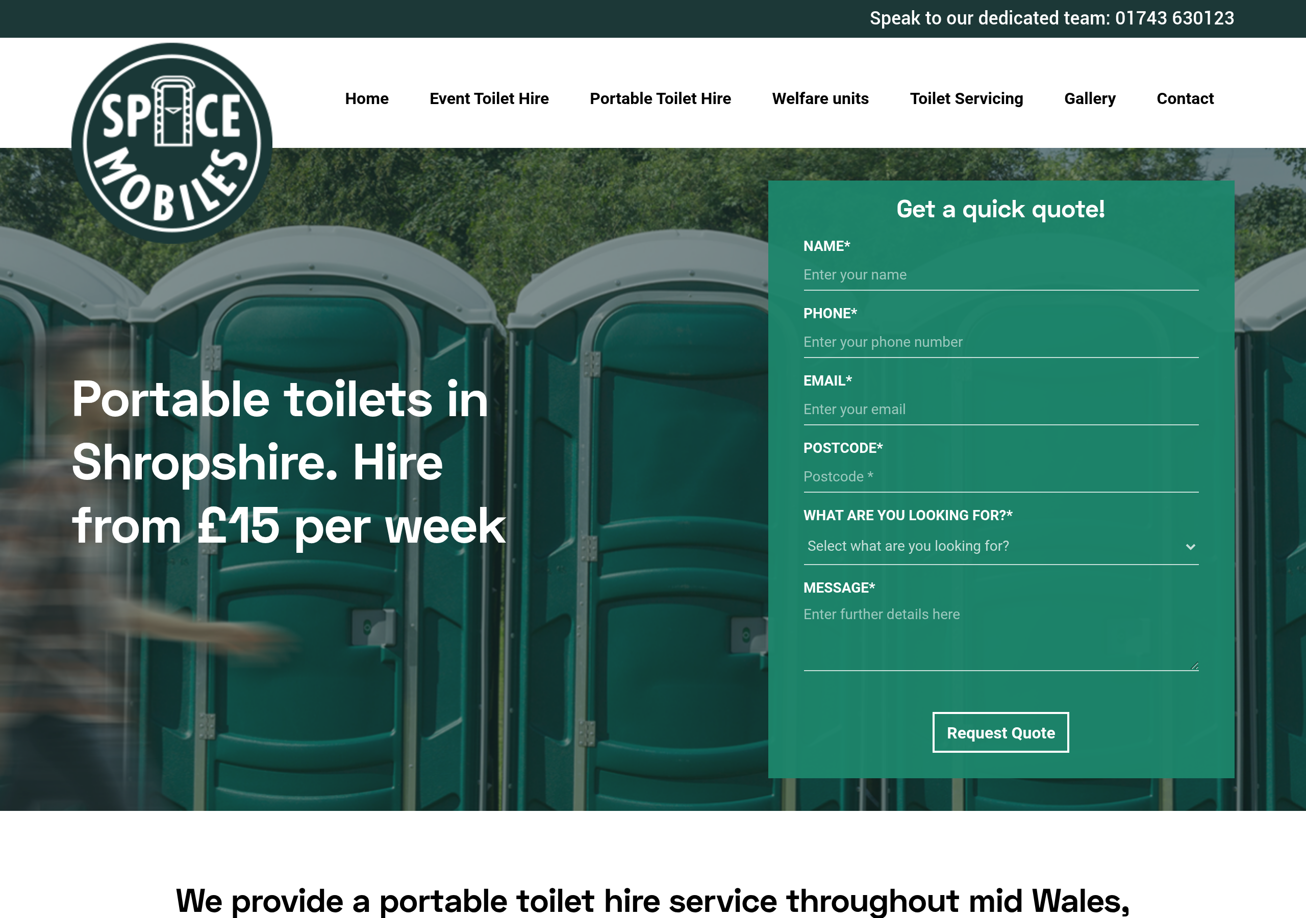 Mid Wales Toilet Hire Logo