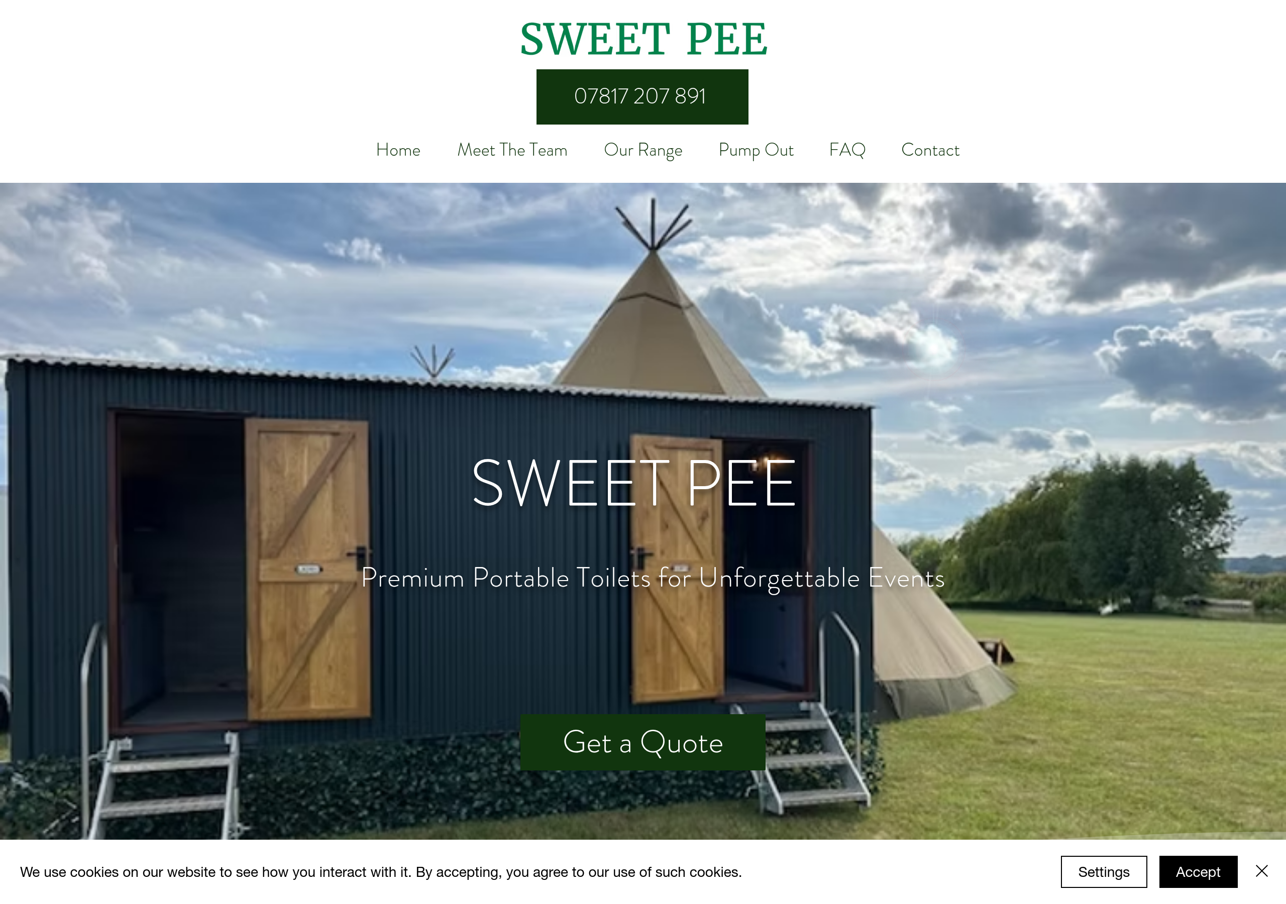 Sweet Pee Luxury Toilet Hire Logo