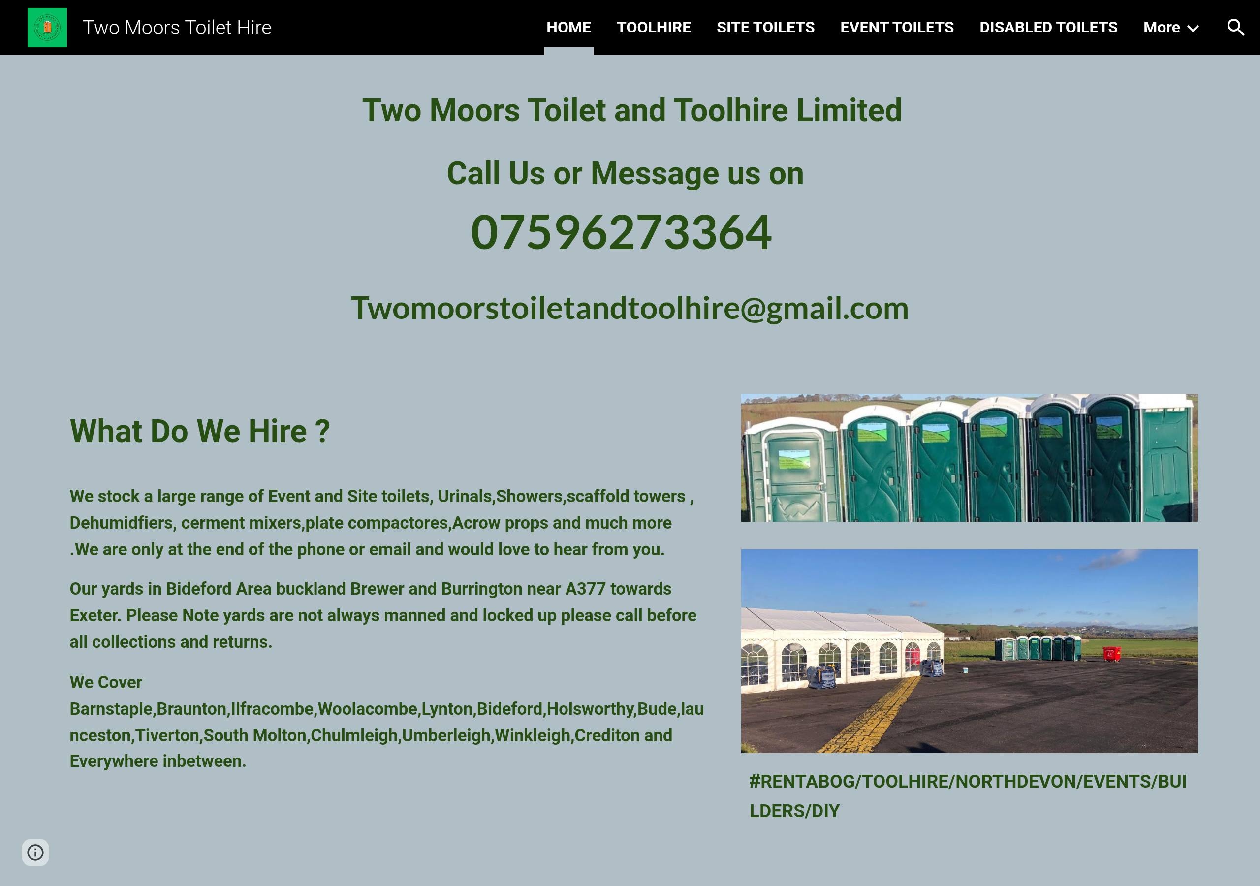 Two Moors Toilets And Tool Hire Logo