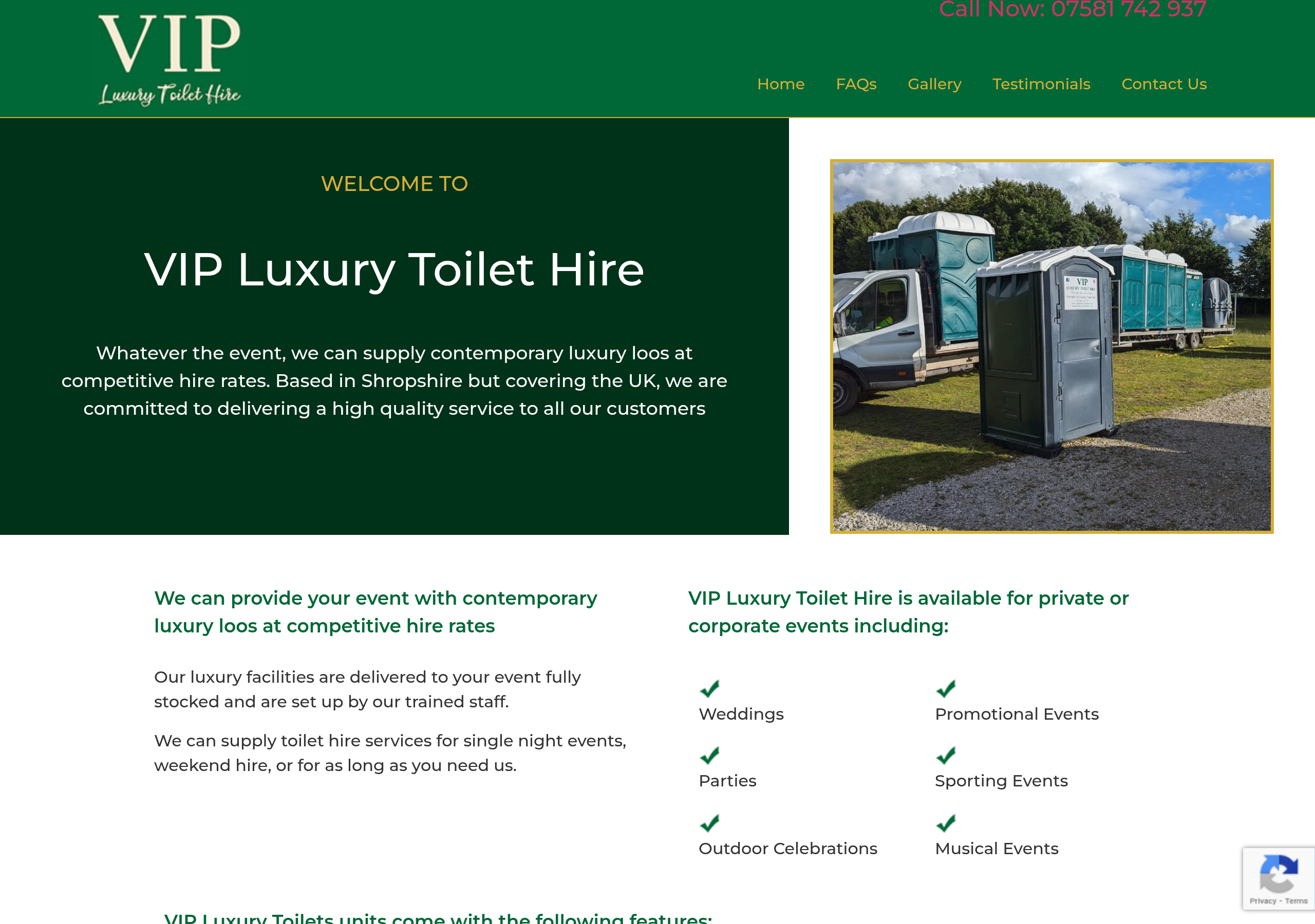 VIP Luxury Toilet Hire Logo
