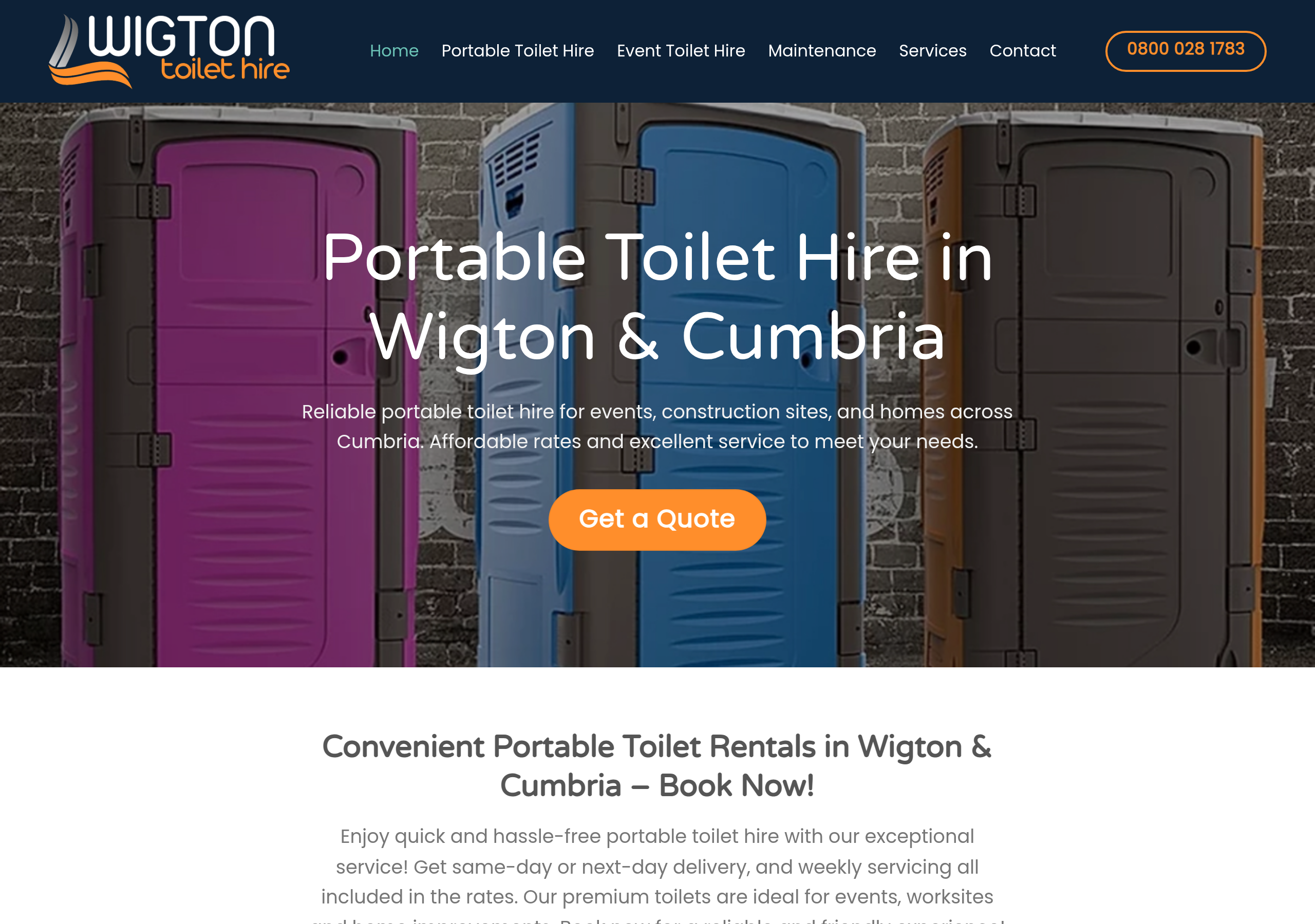 Wigton Toilet Hire Logo
