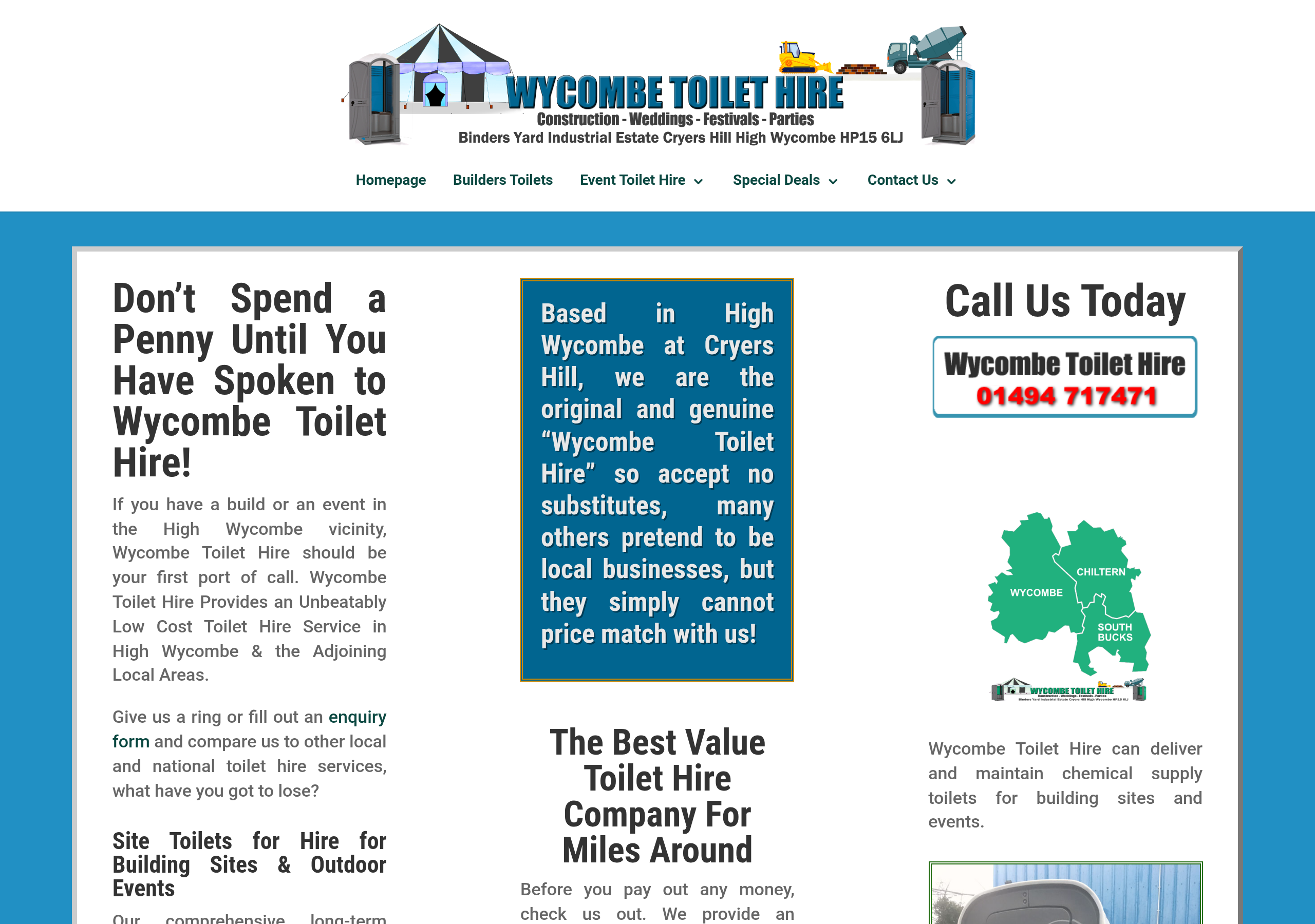 Wycombe Toilet Hire Logo